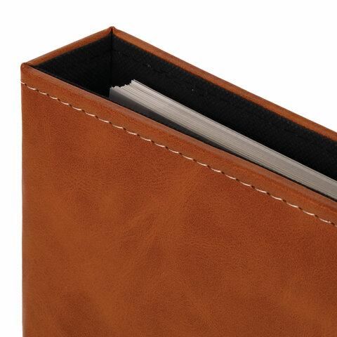 Фотоальбом BRAUBERG "Premium Brown" 20 магнитных листов 30х32 см, под кожу, коричневый, 391185