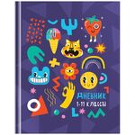 Дневник 1-11 кл. 40л. (твердый) ArtSpace "Funny pattern", матовая ламинация, выб. лак