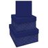 Набор квадратных коробок 3в1, MESHU "Blue style. Base", (19,5*19,5*11-15,5*15,5*9см)