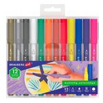 Маркеры акриловые для рисования и хобби BRAUBERG ART CLASSIC, НАБОР 12 цветов, наконечник 0,7 мм, 152152