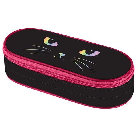 Пенал-футляр BRAUBERG, 1 отделение, органайзер, полиэстер, 22x9x5 см, "Cat eye", 271585