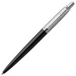 Ручка шариковая PARKER "Jotter Plastic CT", корпус черный, детали нержавеющая сталь, блистер, синяя, 2096873