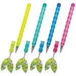 Ручки стираемые гелевые ЮНЛАНДИЯ "Горошек", НАБОР 4 шт., СИНИЕ, корпус ассорти, линия письма 0,35 мм, 143670