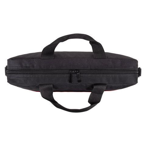 Сумка-портфель BRAUBERG "Practical" с отделением для ноутбука 15,6", черная, 29х40х7 см, 270829
