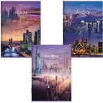 Тетрадь А4, 80 л., BRAUBERG, скоба, клетка, обложка картон, "City", 404045