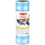 Салфетки универсальные OfficeClean, 25*30см, 30шт., клетка, в рулоне, 40г/м2