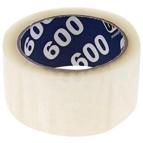 Клейкая лента упаковочная 48 мм х 198 м UNIBOB 600, прозрачная, толщина 45 микрон, 83412
