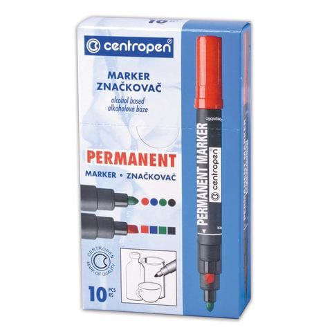 Маркер перманентный CENTROPEN 8566, СИНИЙ, круглый наконечник, 2,5 мм, 5 8566 0106