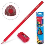 Карандаши цветные MAPED (Франция) "ColorPeps Star", 12 цветов, трехгранные, с точилкой, европодвес, 183213