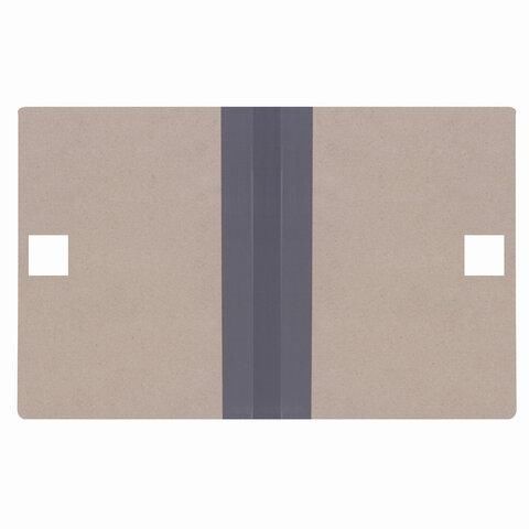 Папка архивная для переплета "Форма 21", 40 мм, с гребешками, БУРАЯ, 4 отверстия, завязки, STAFF, 111054