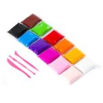 Пластилин супер лёгкий воздушный застывающий 12 цветов, 120 г, 3 стека, ЮНЛАНДИЯ, 105905