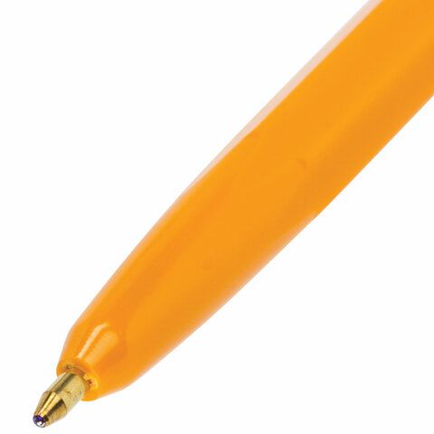 Ручка шариковая BRAUBERG "ORANGE Line", СИНЯЯ, корпус оранжевый, узел 1 мм, линия письма 0,5 мм, 143331