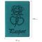 Обложка для паспорта STAFF, бархатный полиуретан, "Роза", темно-бирюзовая, 237620
