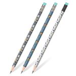 Карандаш чернографитный ЮНЛАНДИЯ "ЩЕНОК", 1 шт., HB, с ластиком, корпус ассорти, 181774