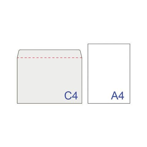 Конверты С4 (229х324 мм), отрывная лента, 100 г/м2, КОМПЛЕКТ 25 шт., BRAUBERG, 121852