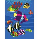 Картина по номерам 15х20 см, ЮНЛАНДИЯ "Подводный мир", на холсте, акрил, кисти, 662499