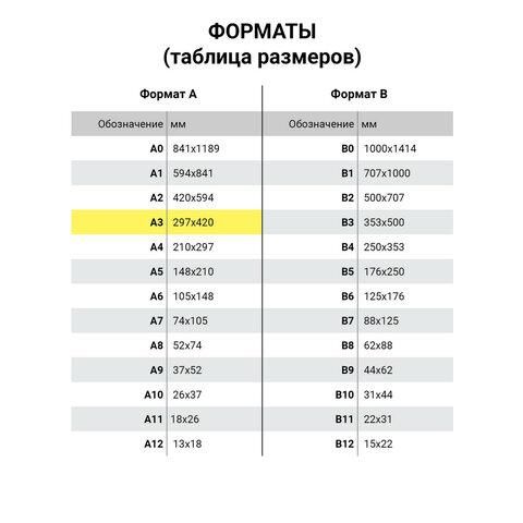Бумага для рисования А3, 297х420 мм, в папке 20 листов, 200 г/м2, BRAUBERG, 880266