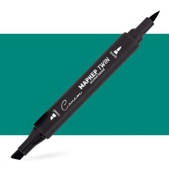 Маркер художественный спиртовой "Сонет" Twin Brush, балтийский зелёный
