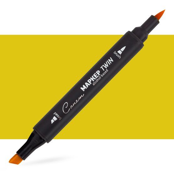 Маркер художественный спиртовой "Сонет" Twin Brush, жёлтая молния