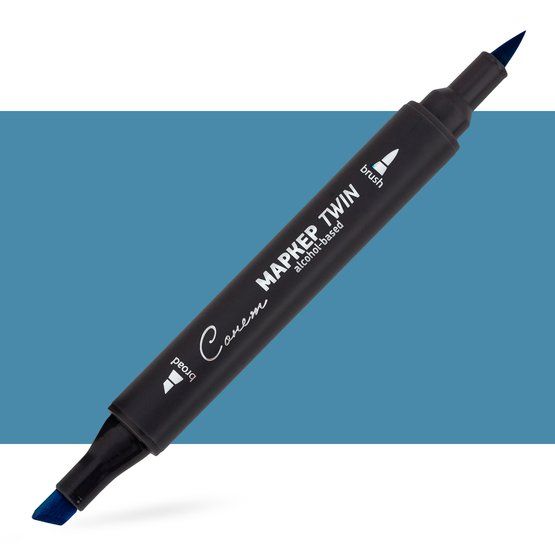 Маркер художественный спиртовой "Сонет" Twin Brush, морской зелёный