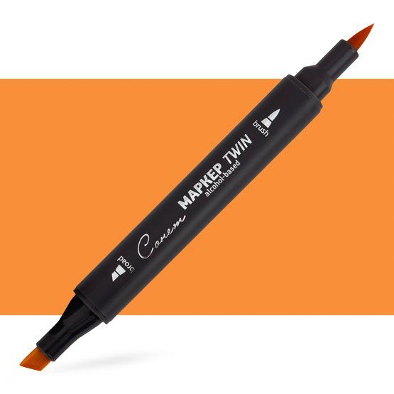 Маркер художественный спиртовой "Сонет" Twin Brush, оранжевый