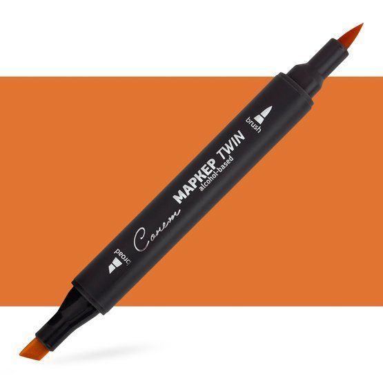 Маркер художественный спиртовой "Сонет" Twin Brush, охра жёлтая темная