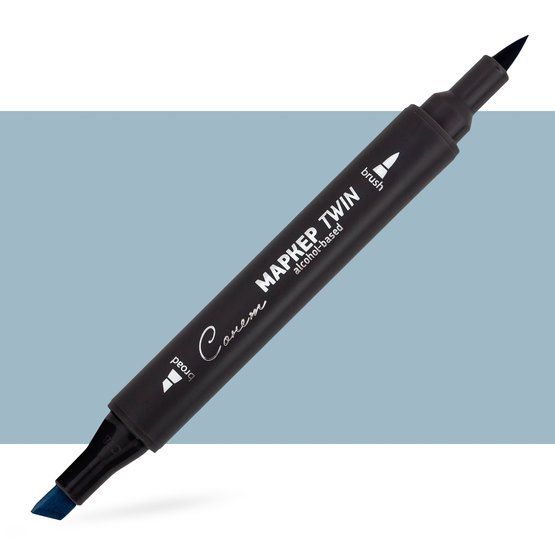Маркер художественный спиртовой "Сонет" Twin Brush, сине-серый 3