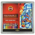 Набор высококачественных художественных цветных карандашей Polycolor "KOH-I-NOOR" 3826 в металлической коробке, 48 цветов