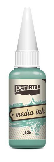Красящие бескислотные чернила для декорирования "Pentart", цвет нефрит в банке 20мл