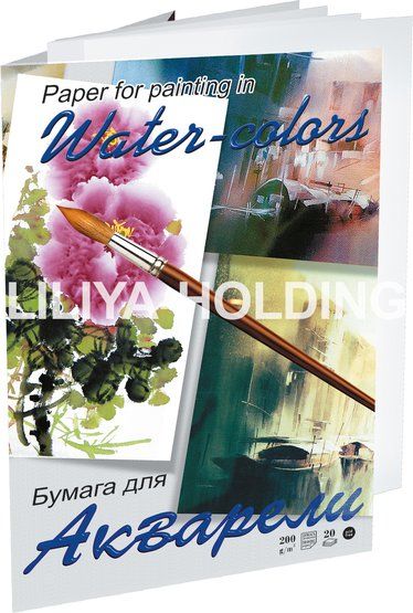 Папка для акварели «Китайский пейзаж», 200 г/м2, А2, 20 л