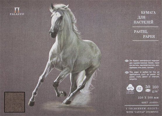 Бумага для пастели "Палаццо" Аshes (коричневый), 350х500 мм, 10л 160г